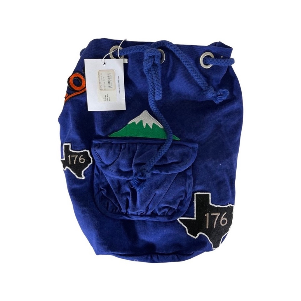 Nwt Wolf & Rita Blue Patchwork Drawstring Texas S… - image 1